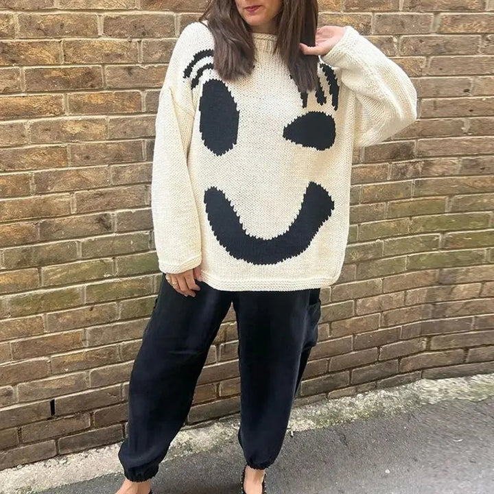 Levoire | Confortable Pull Boho D'Automne Abricot