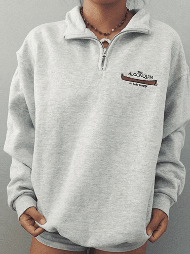 Levoire | Quart De Fermeture Éclair Sweatshirt Imprimé