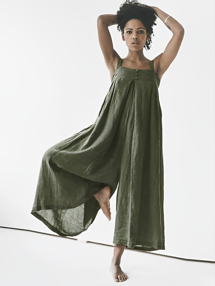 Levoire | Salopette Boho Décontractée Vert