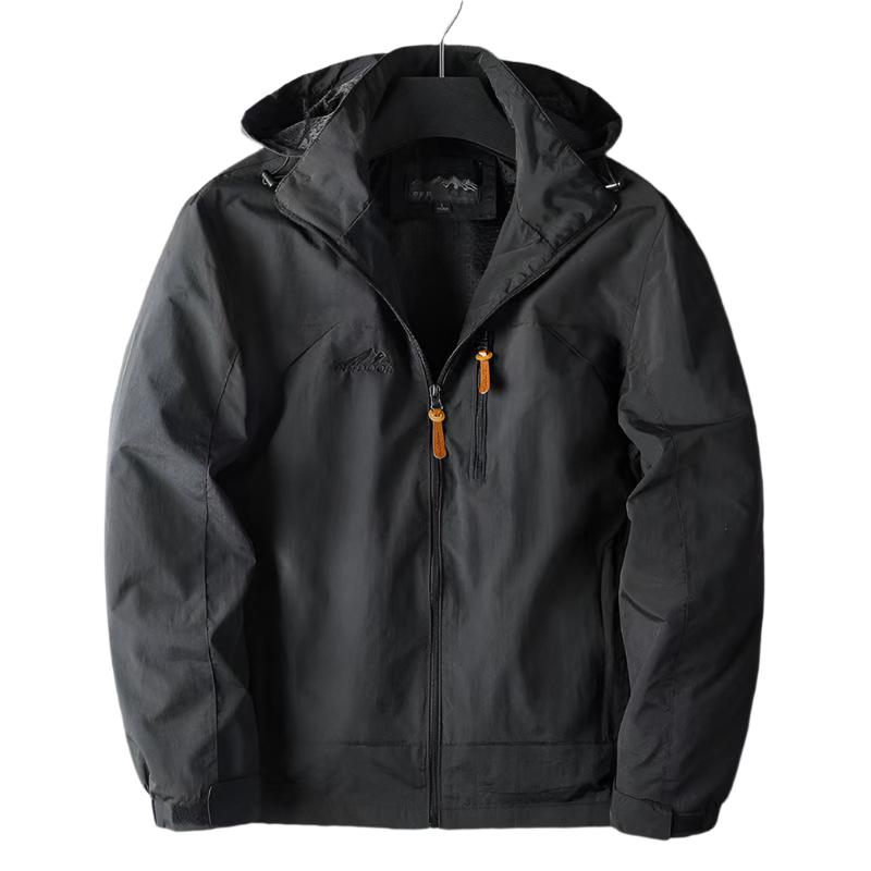 Levoire | Veste capuche imperméable coupe-vent manches longues Noir