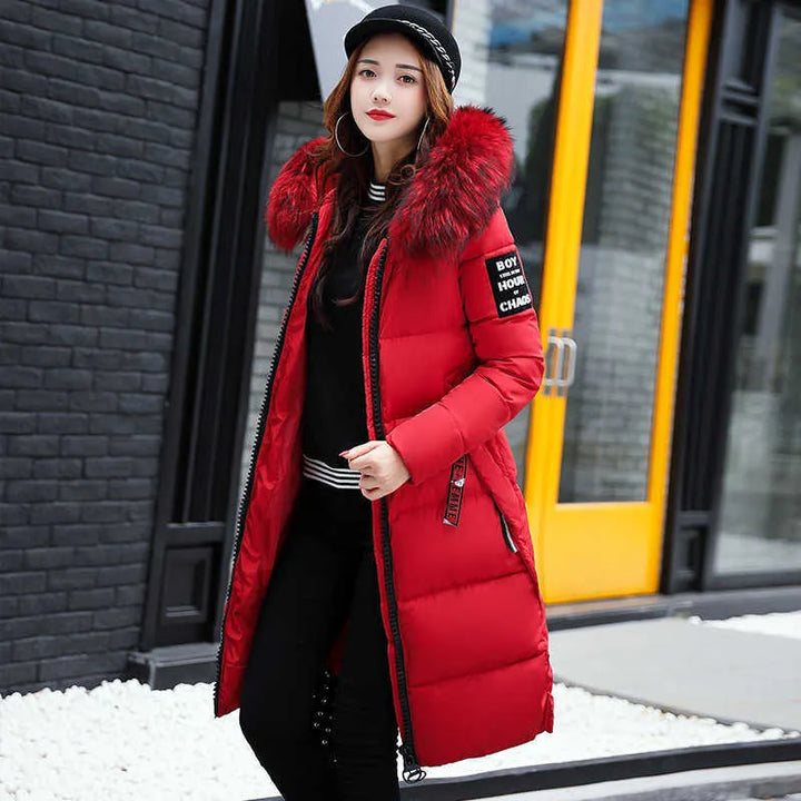 Levoire | Manteau Long Avec Col En Fourrure Rot