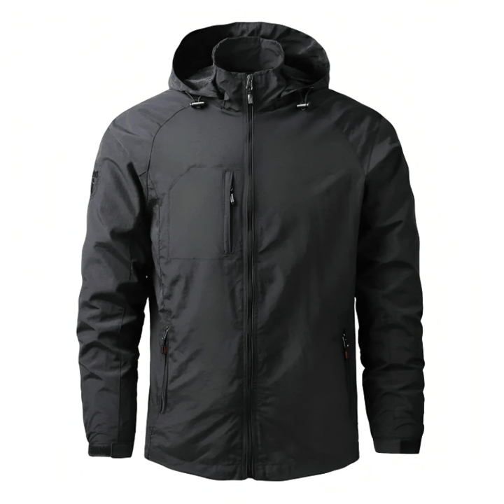 Levoire | Veste Imperméable Coupe-Vent Homme Noir