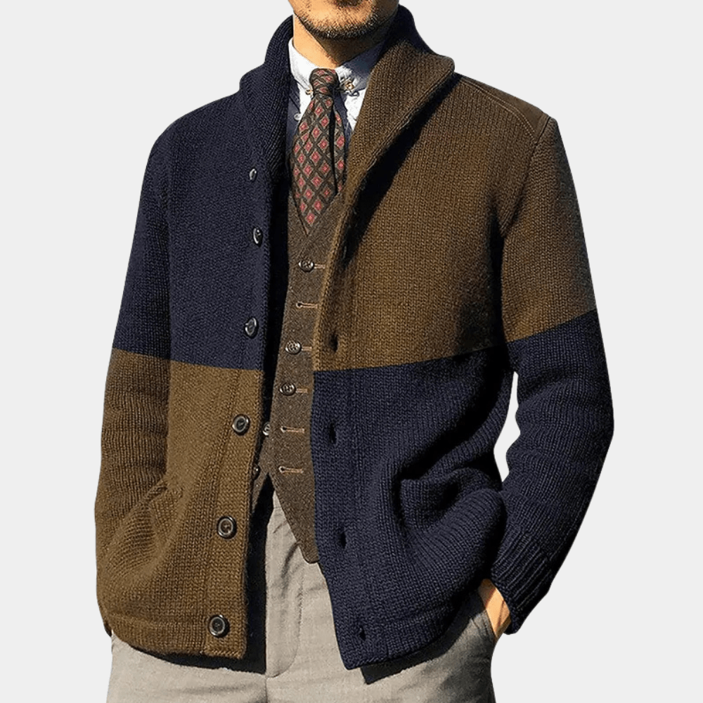 Levoire | Gilet Tendance Décontracté Homme Bleu marine