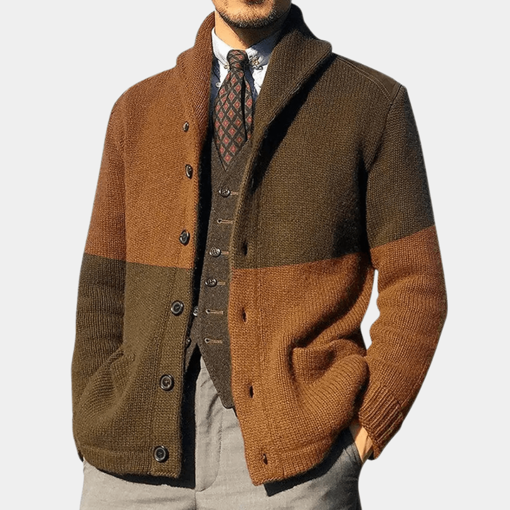 Levoire | Gilet Tendance Décontracté Homme Braun