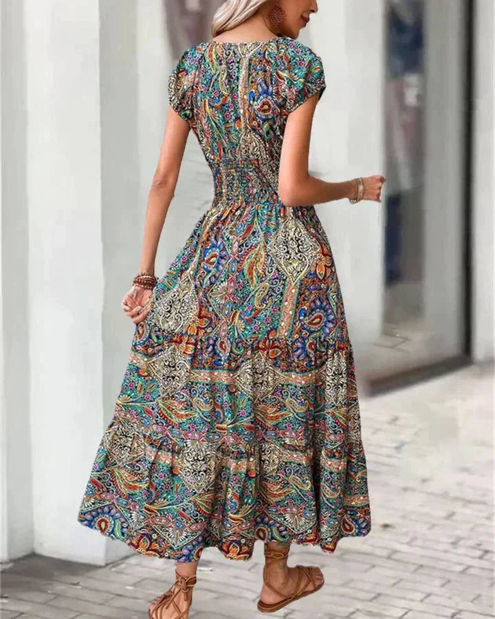 Levoire | Robe élégante à imprimé vintage