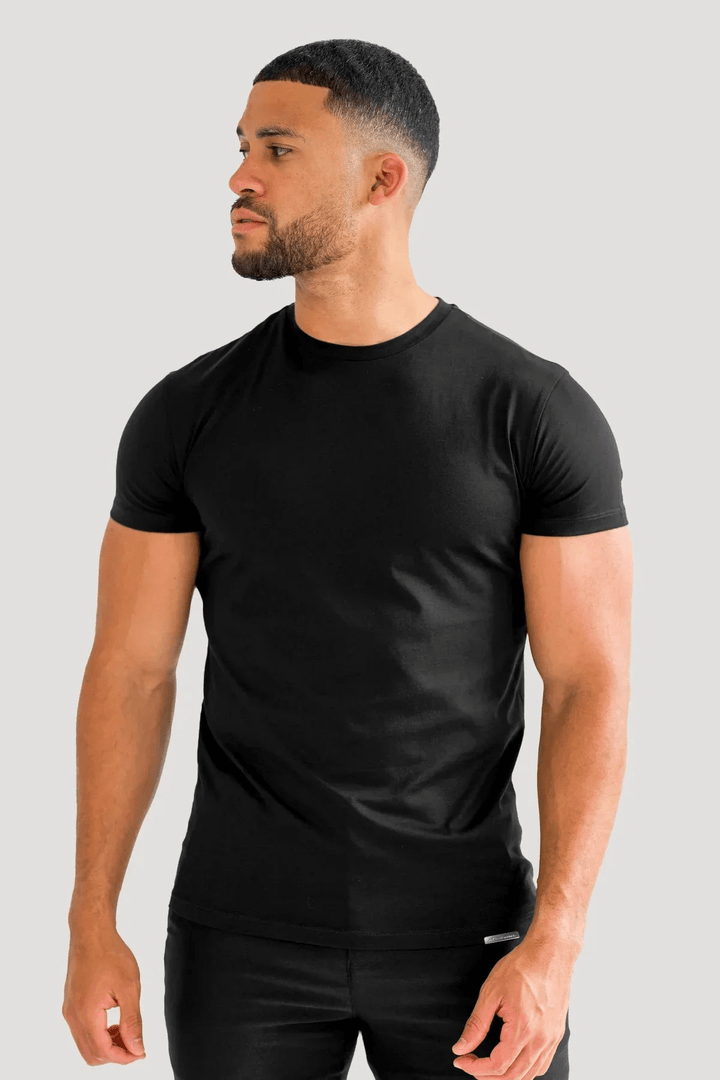 Levoire | Muscle Fit Chemise pour hommes Confort ultime Noir