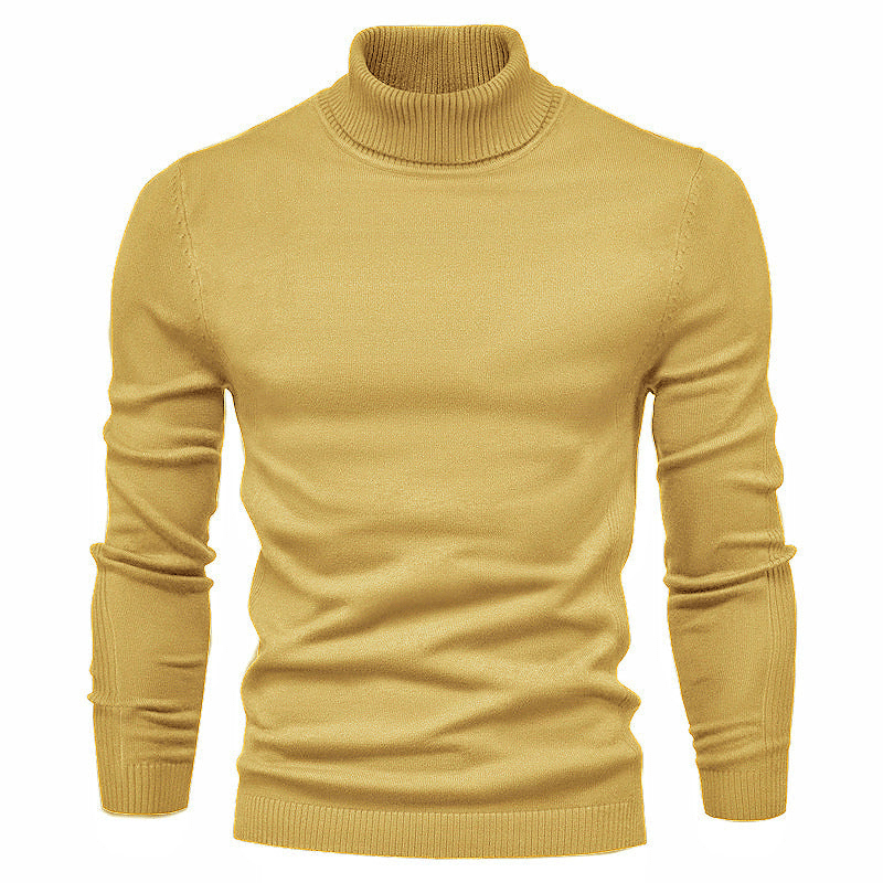 Levoire | Sweat Col Roulé Basique Homme Jaune