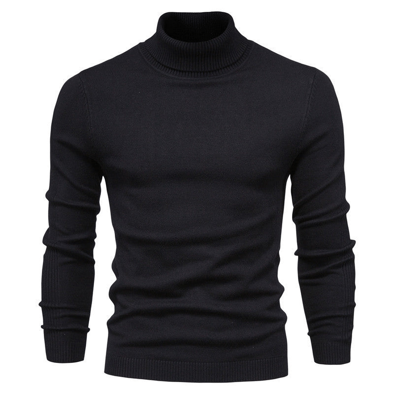 Levoire | Sweat Col Roulé Basique Homme Noir