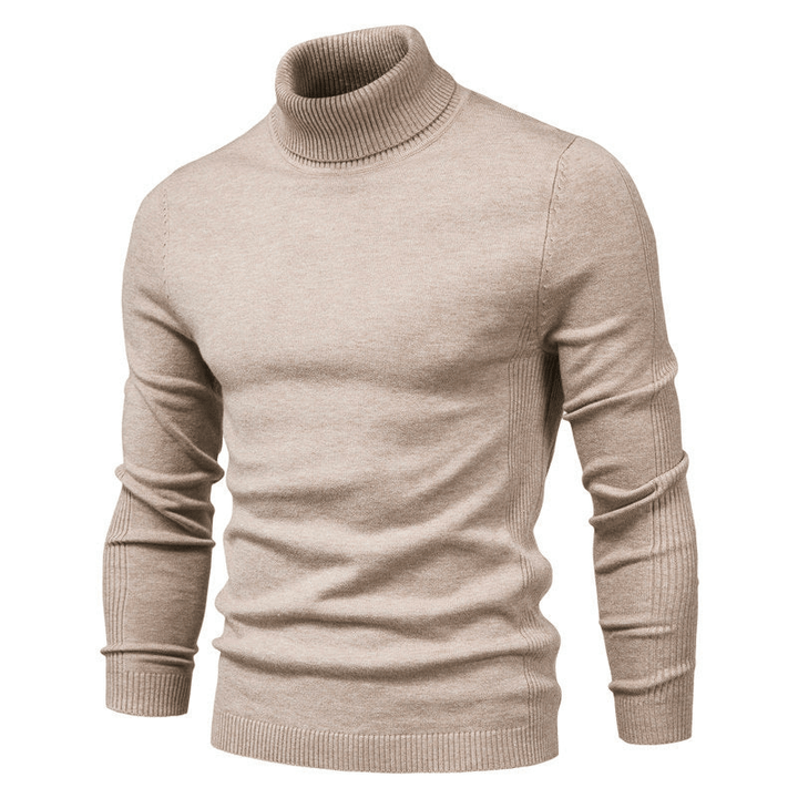 Levoire | Sweat Col Roulé Basique Homme Khaki