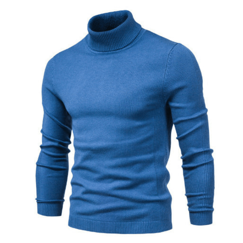 Levoire | Sweat Col Roulé Basique Homme Bleu L