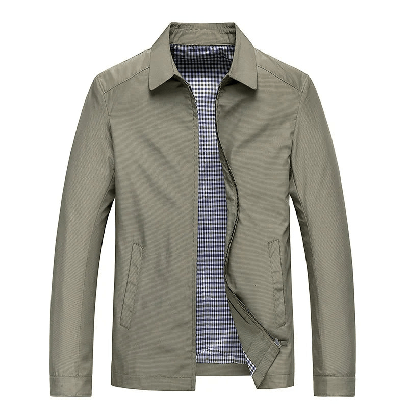 Levoire | Veste Élégante Zippée Homme Khaki