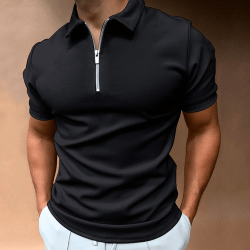 Levoire | Polo T-shirt pour hommes polo avec fermeture éclair et col confortable et tendance