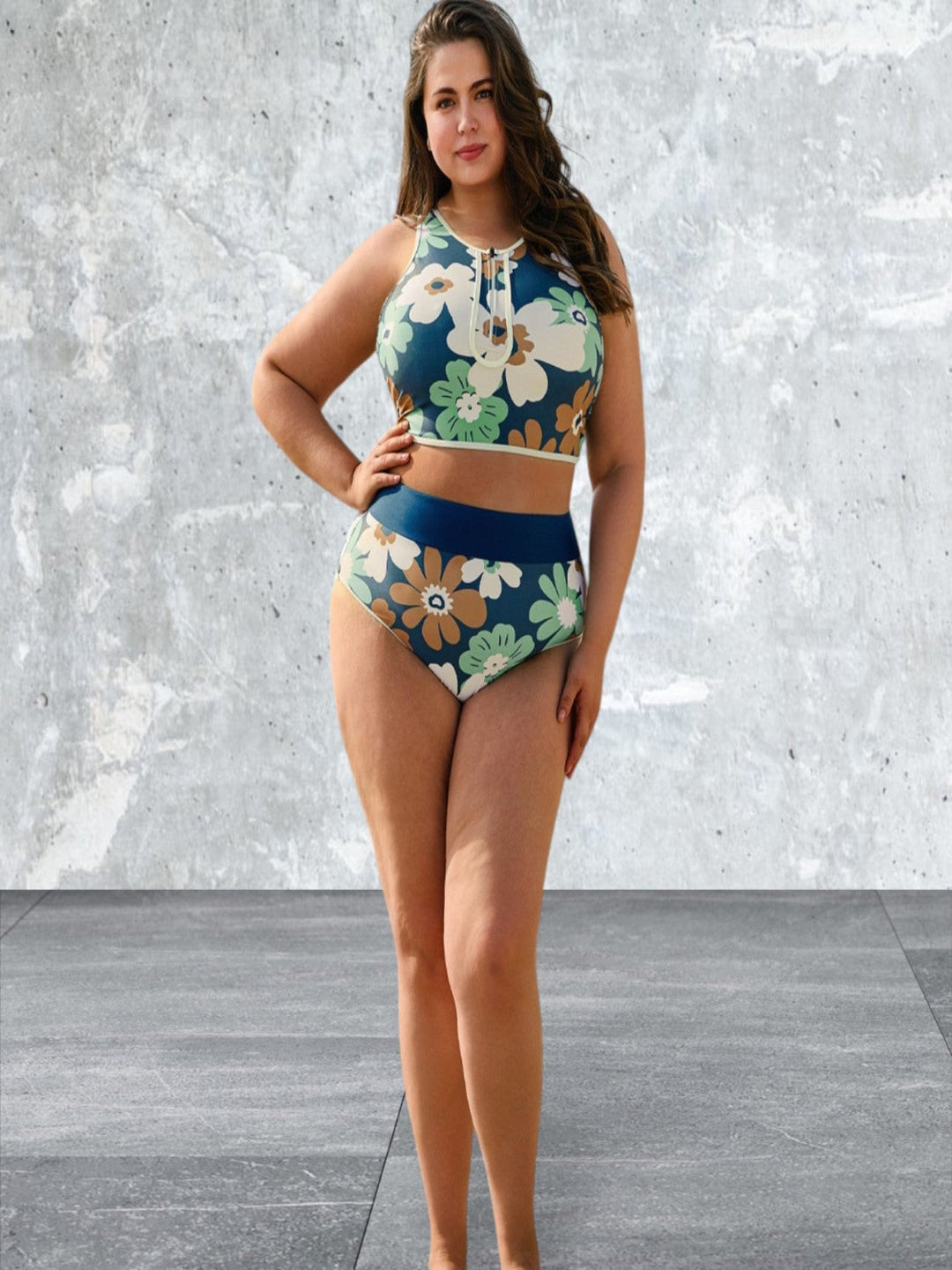 Levoire | Maillot De Bain Deux Pièces Imprimé Fleurs Grande Taille