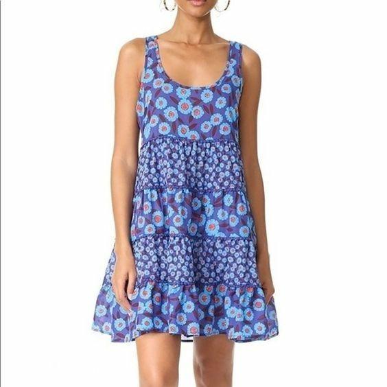 Levoire | Robe De Couvre Kate Spade À Fleurs Sans Manches XL Bleu