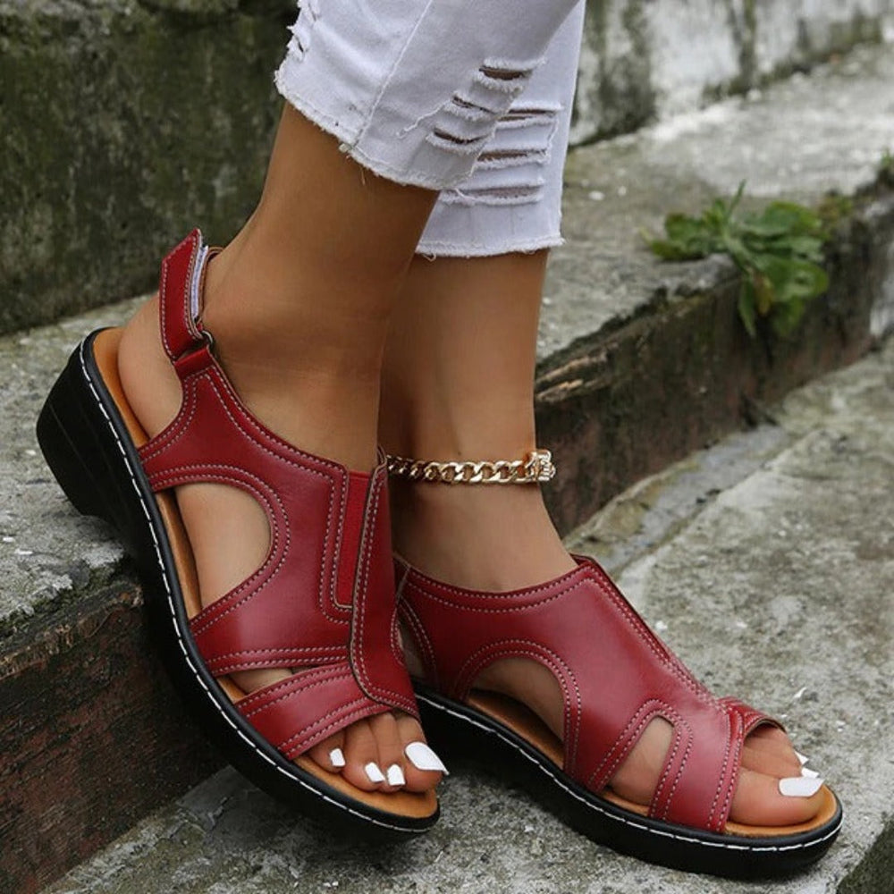 Levoire | Chaussures À Talons Épais Confortables rouge