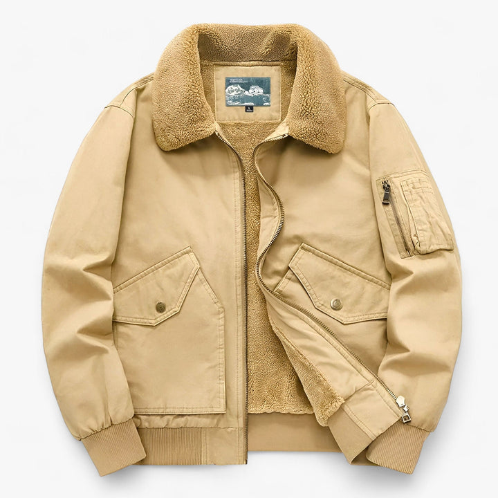 Levoire | Décontracté & Chaud Bomber Jacket Khaki