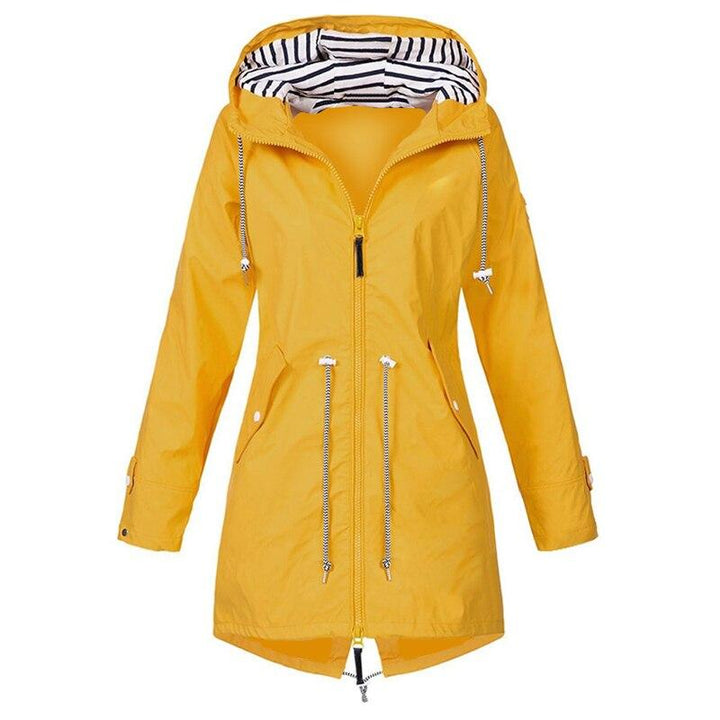 Levoire | Manteau De Pluie Plus Long Avec Capuche Jaune