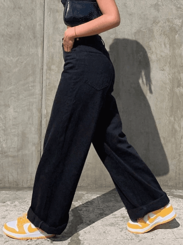 Levoire | Jean Boyfriend À Taille Mi-Haute Décontracté