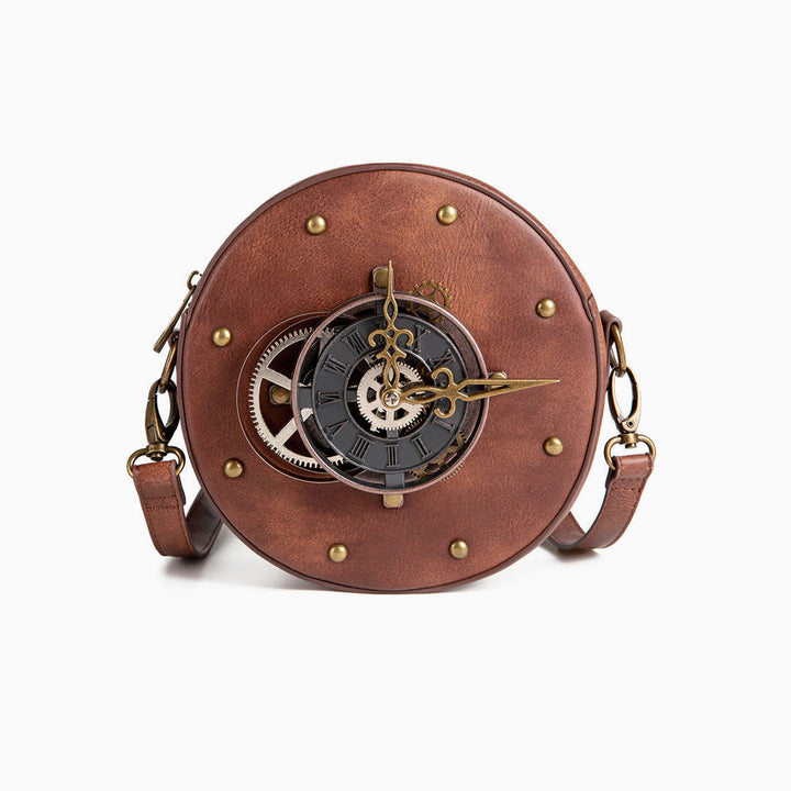 Levoire | Temps De Vol Retour Zip Haut Montre Appliqué Sac Bandoulière Ronde