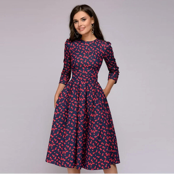 Levoire | Une Élégante Robe Mi-Longue Rot
