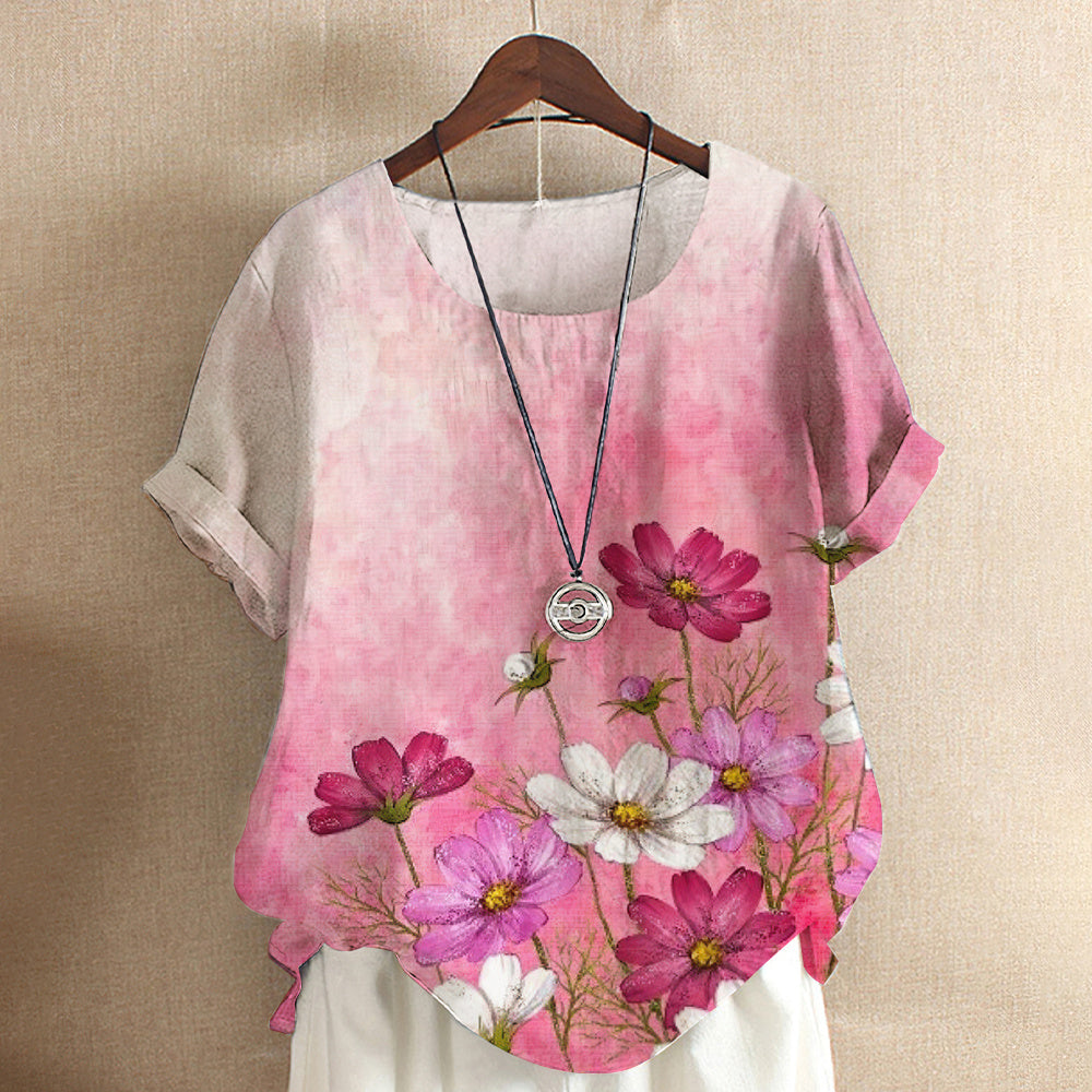 Levoire | Chemise Fleurie Décontractée Pour Femme Rose