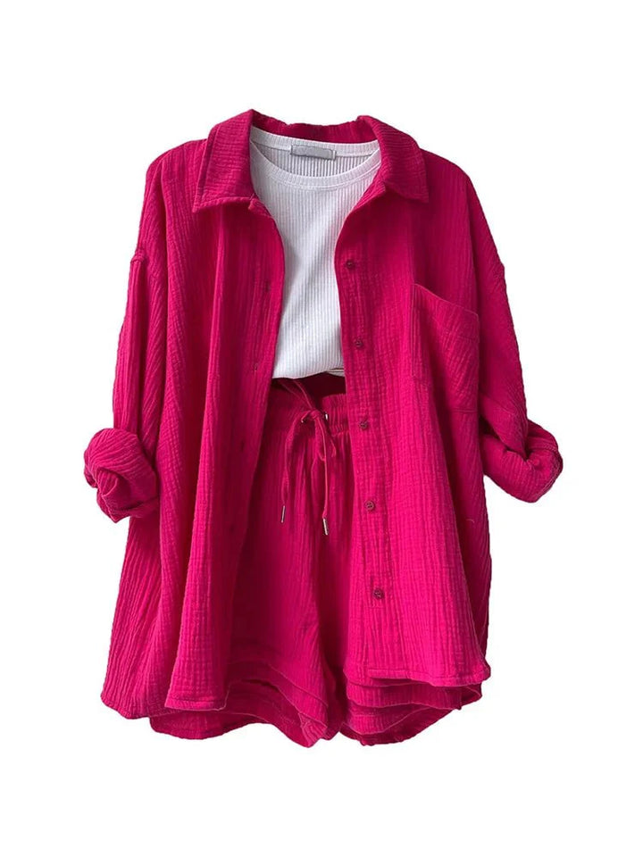 Levoire | Coton Lin Été Chemise Série Rosa
