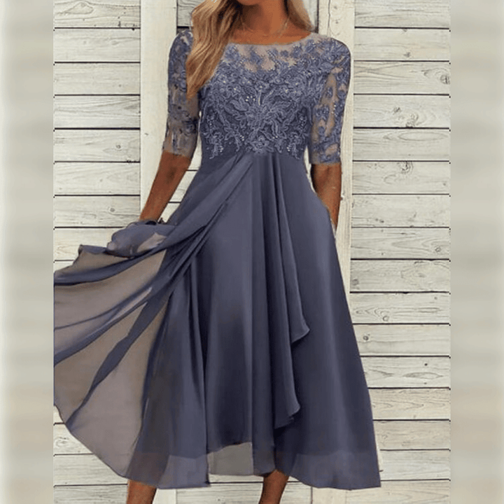 Levoire | Robe midi élégante femme Gris