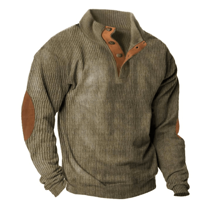 Levoire | Pull Velours Côtelé Vintage Homme Vert