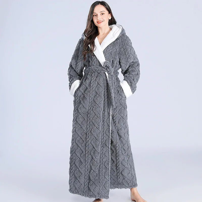 Levoire | Manteau Long En Flanelle Pour Femmes Gris