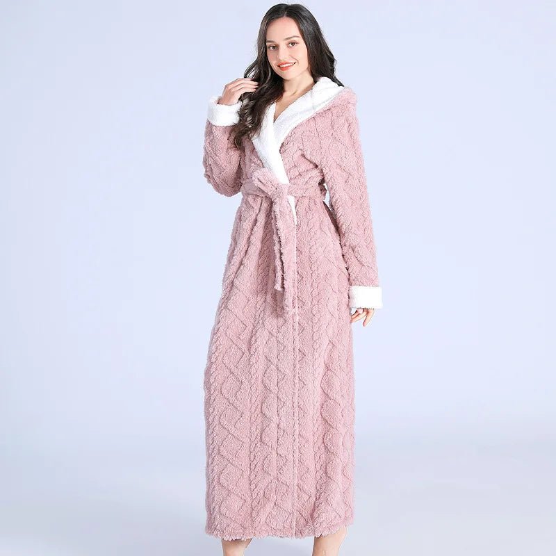 Levoire | Manteau Long En Flanelle Pour Femmes Rosa