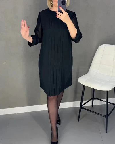 Levoire | Robe Midi Plissée À Manches Longues