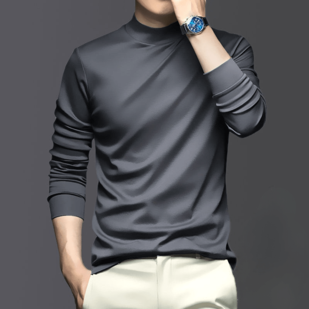 Levoire | Pull pour hommes plus chaud et confortable Pull col roulé Gris