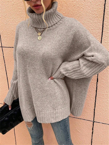 Levoire | Pull à col roulé pour femmes Pull raglan décontracté Tissu doux