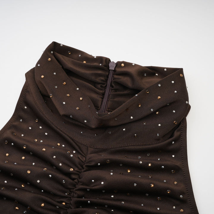 Levoire | Suzette Brun Body Ornée De Cristaux
