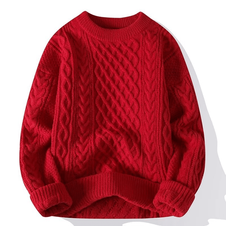 Levoire | Pull femme chaud et confortable en laine Rot