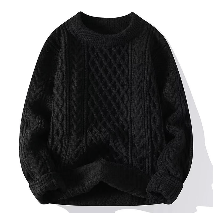 Levoire | Pull femme chaud et confortable en laine Noir