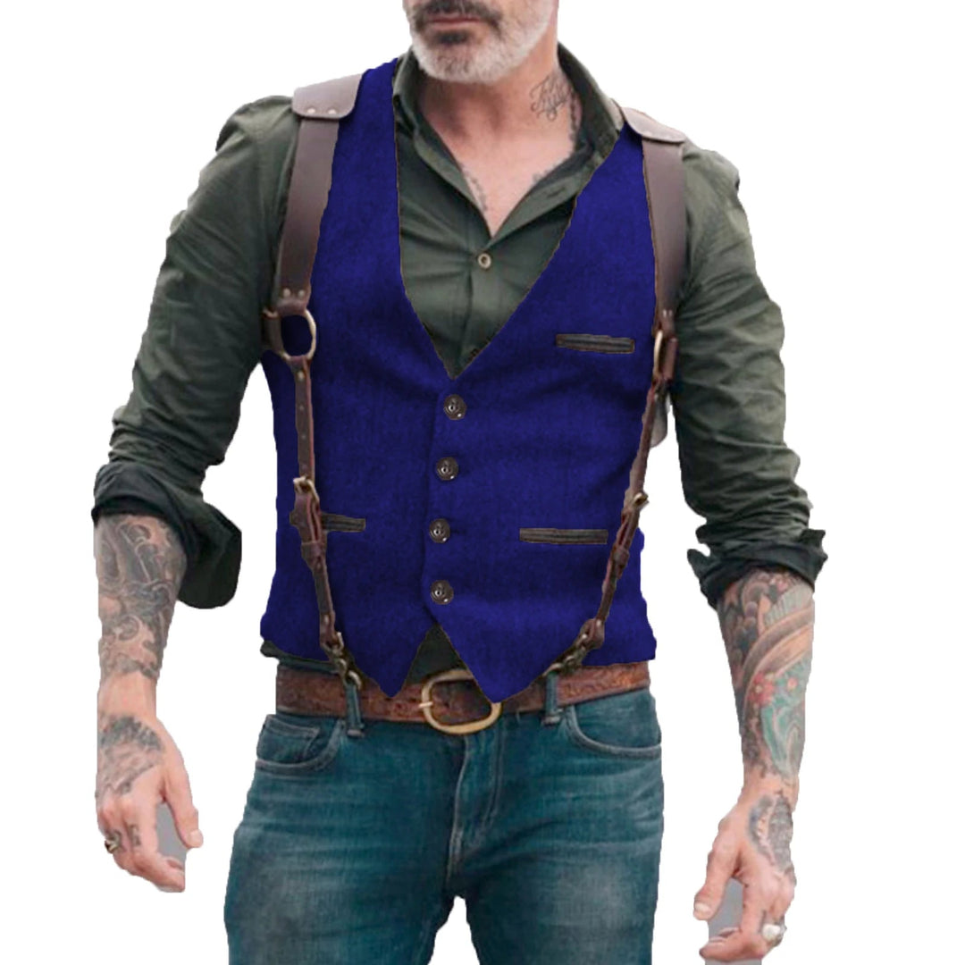 Levoire | Gilet pour hommes motif hallowristi Roi bleu