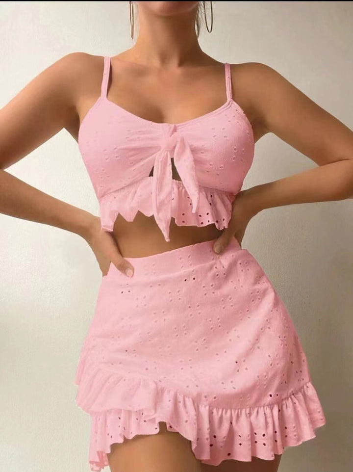 Levoire | Top À Fronces & Ensemble Jupe Rosa