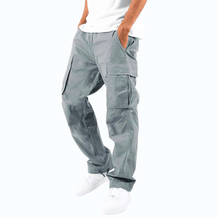 Levoire | Pantalon cargo homme design multi poches confort ajusté & tendance Gris