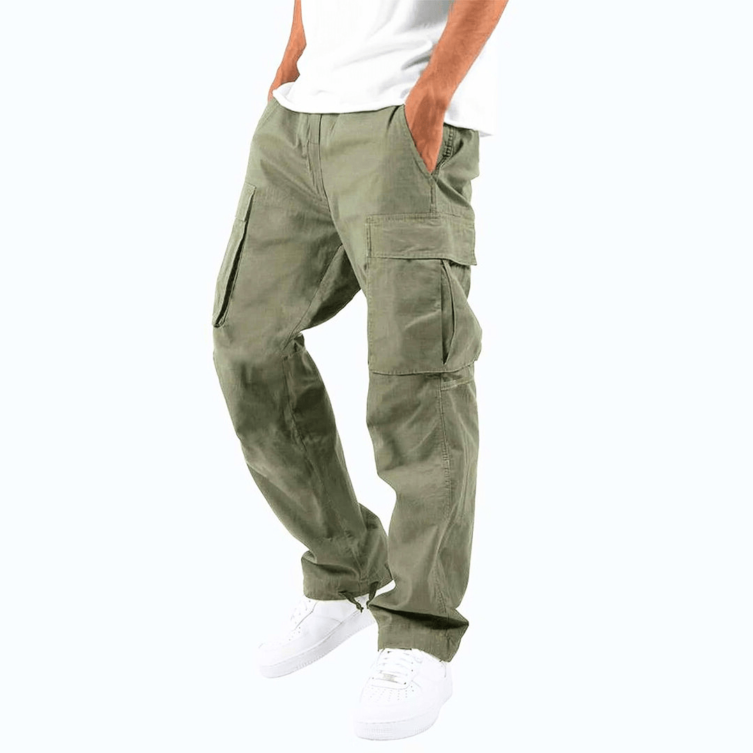 Levoire | Pantalon cargo homme design multi poches confort ajusté & tendance Vert