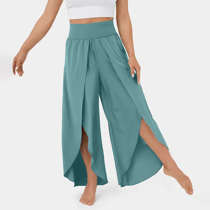 Levoire | Pantalons À Jambes Larges Style Cyan