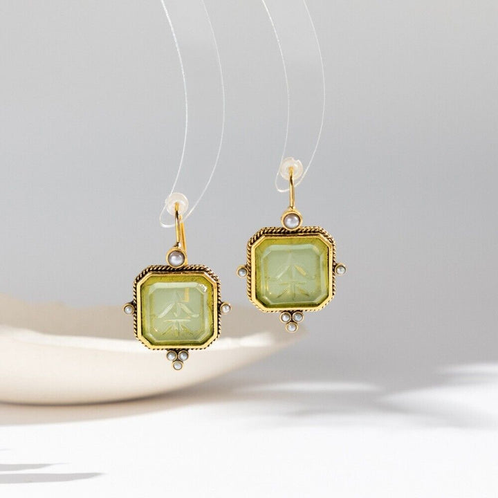 Levoire | Vignoble Vert & Boucles D'Oreilles En Perles Or