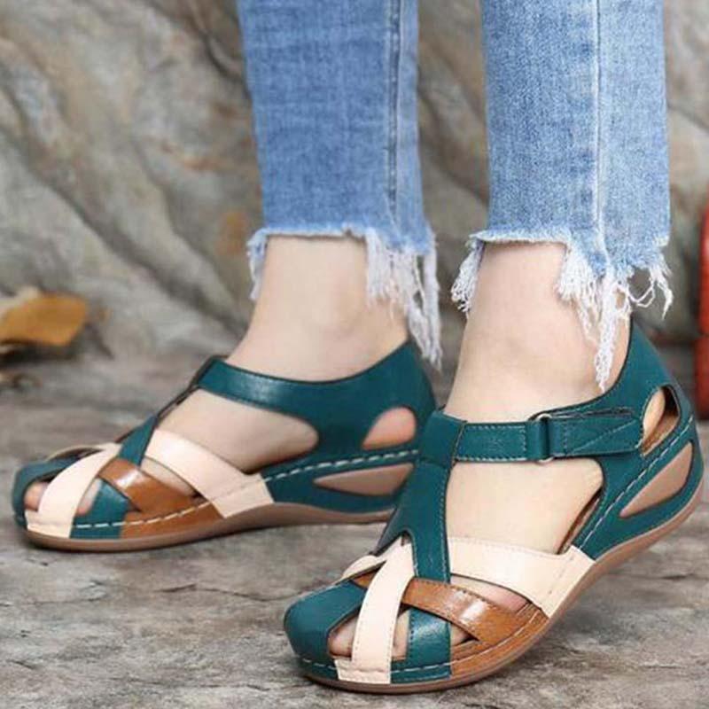 Levoie | Sandales Rétro Orthopédiques Vert