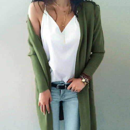 Levoire | Doux Pull Long En Tricot Vert clair