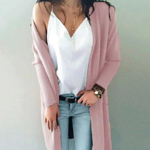 Levoire | Doux Pull Long En Tricot Rosa