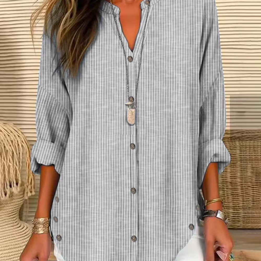Levoire | Blouse En Lin Pour Femmes Gris