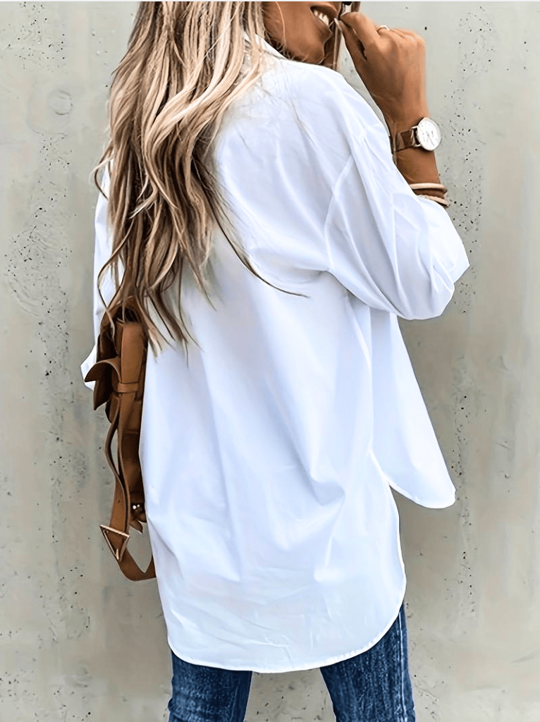 Levoire | Chemisier Femme Chemisier Blanc Femme Manches Longues Décontracté