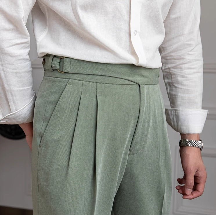 Levoire | Pantalon Classique À Coupe Droite Pistache