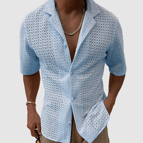 Levoire | Chemise d'été pour hommes unie Chemise tricotée élégante et polyvalente