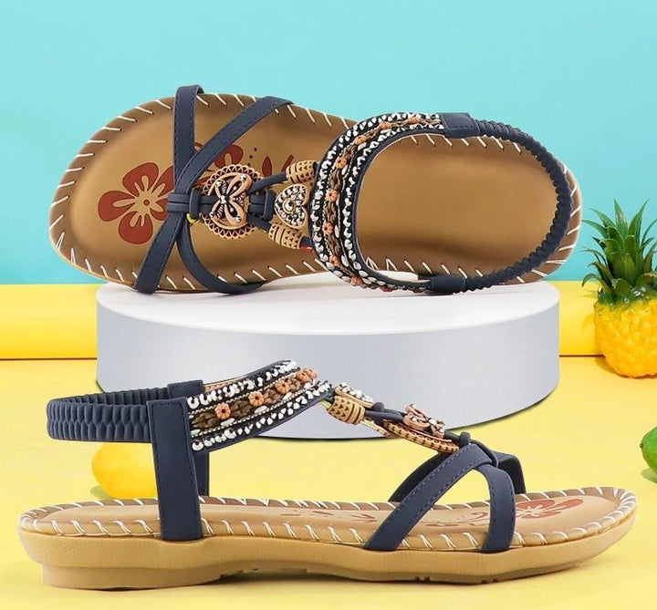 Levoire | Sandales Orthopédiques Strass Bleu